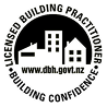 official logo for a Licensed Building Practitioner in New Zealand
