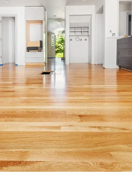 Refinished hardwood flooring